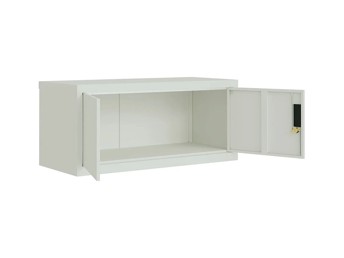 Aktenschrank Hellgrau 90x40x40 cm Stahl