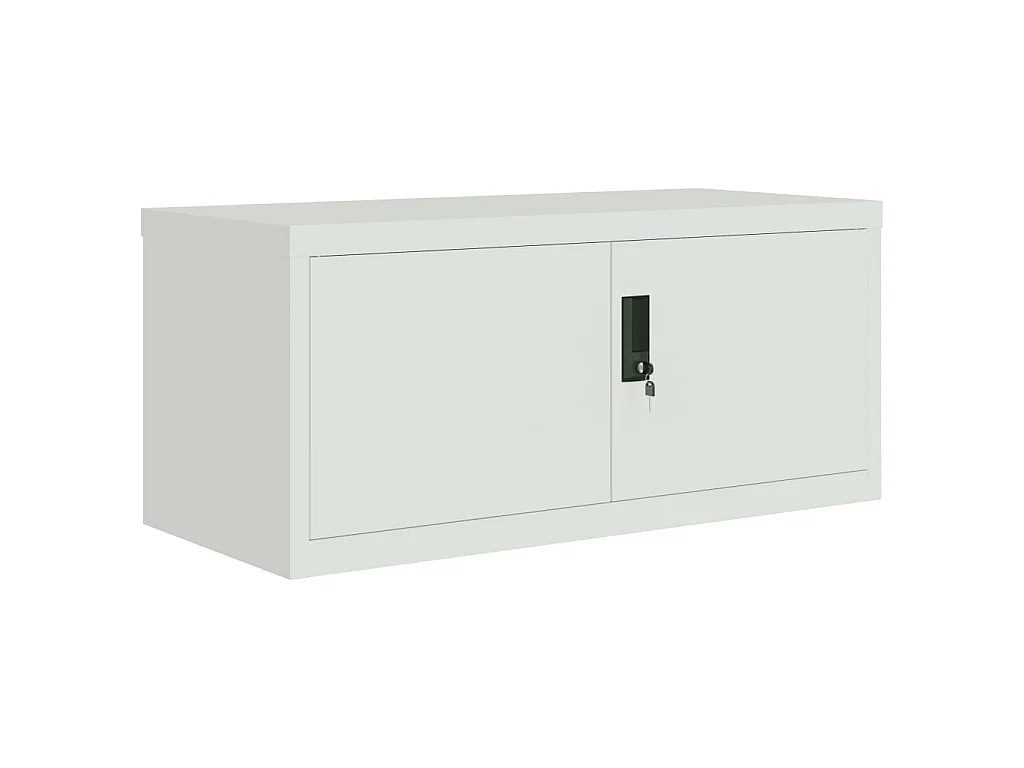 Armario archivador de acero gris claro 90x40x40 cm