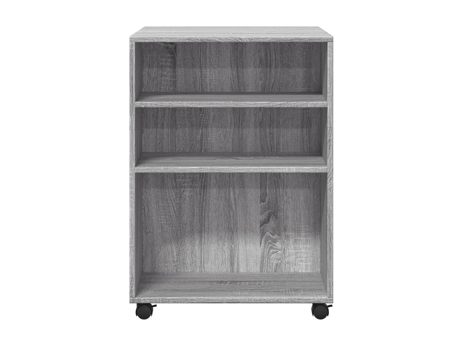 Table d'appoint avec roues sonoma gris bois d'ingénierie