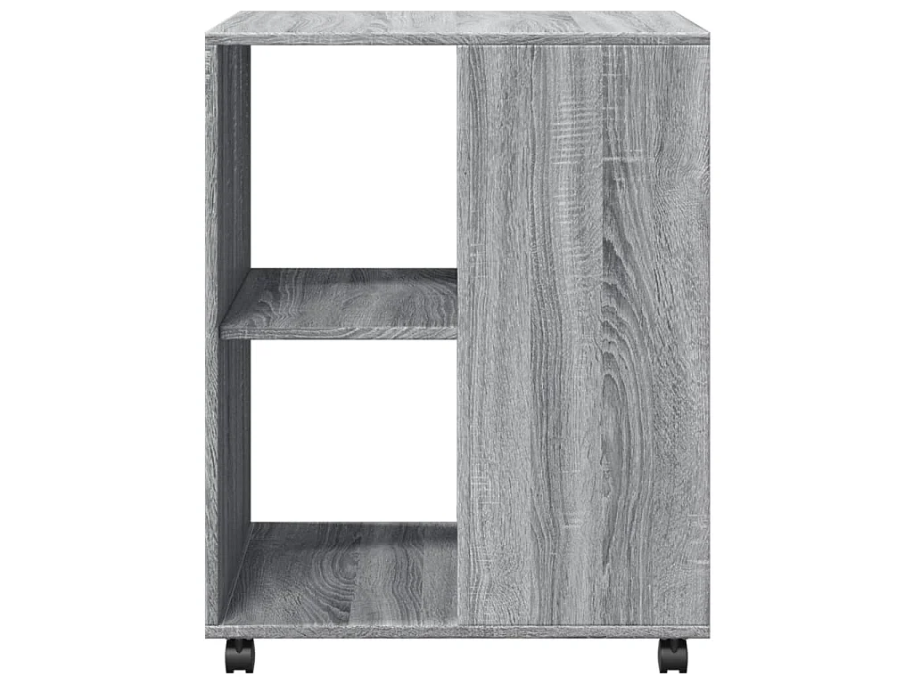 Table d'appoint avec roues sonoma gris bois d'ingénierie