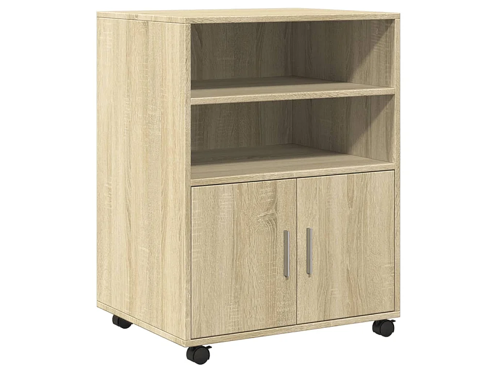 Armario con ruedas madera ingeniería roble Sonoma 60x48x81 cm