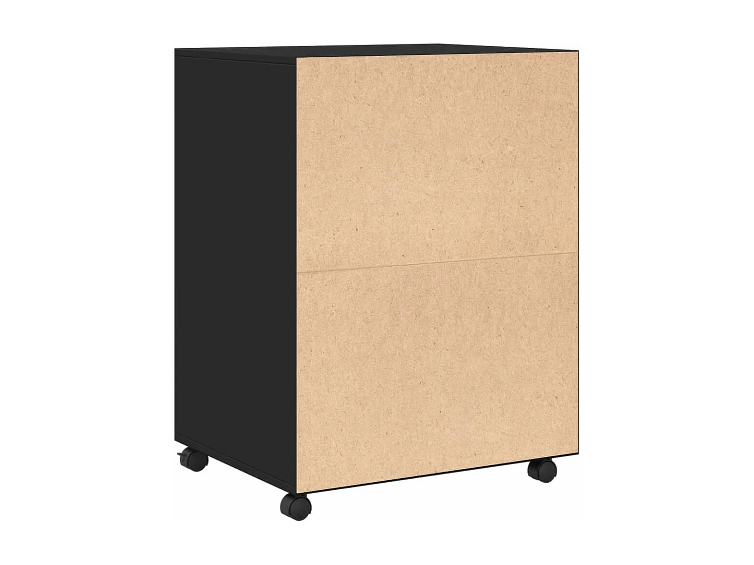 Rolkast 60x48x81 cm bewerkt hout zwart