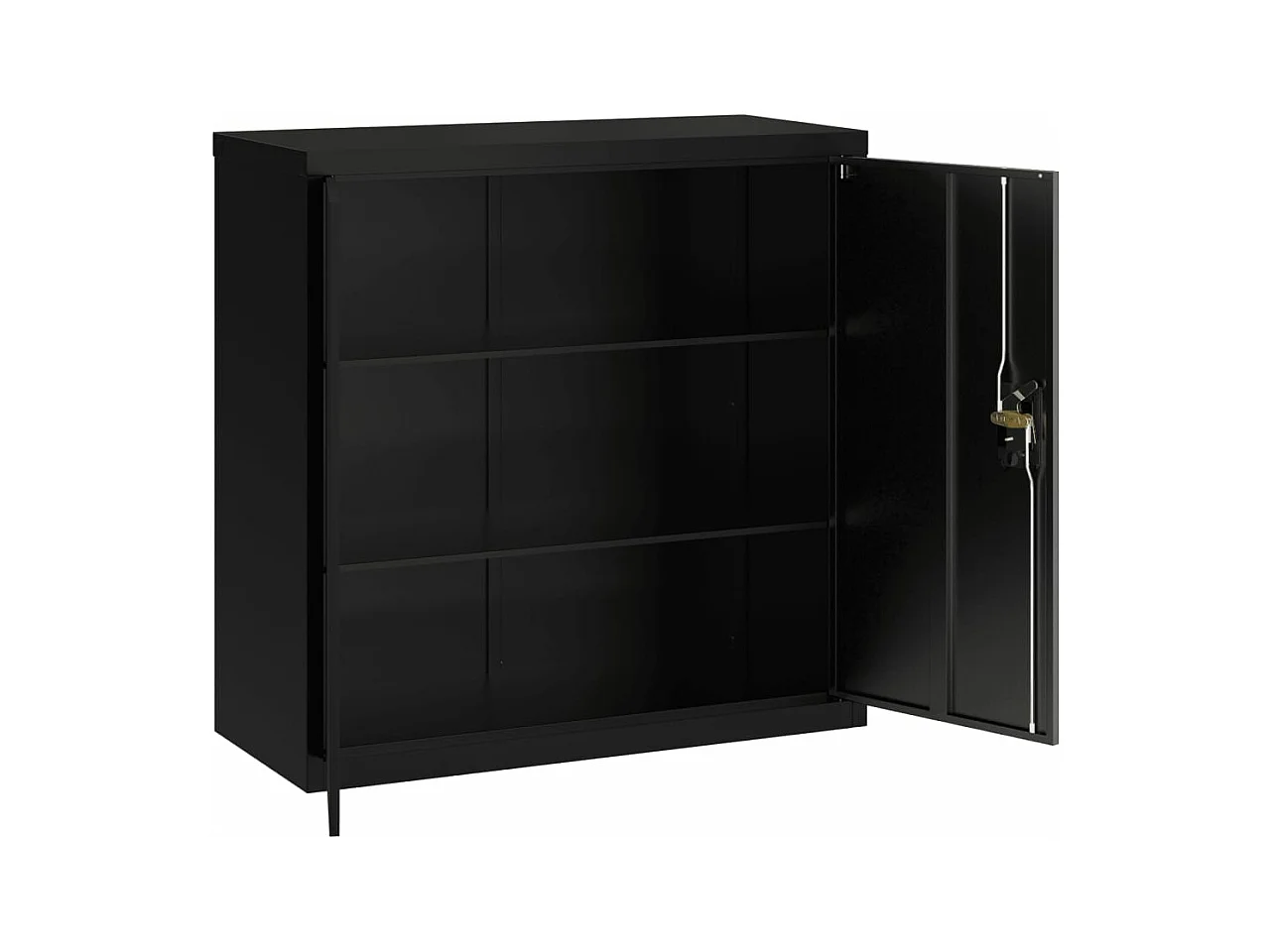 Armario archivador de acero negro 90x40x90 cm