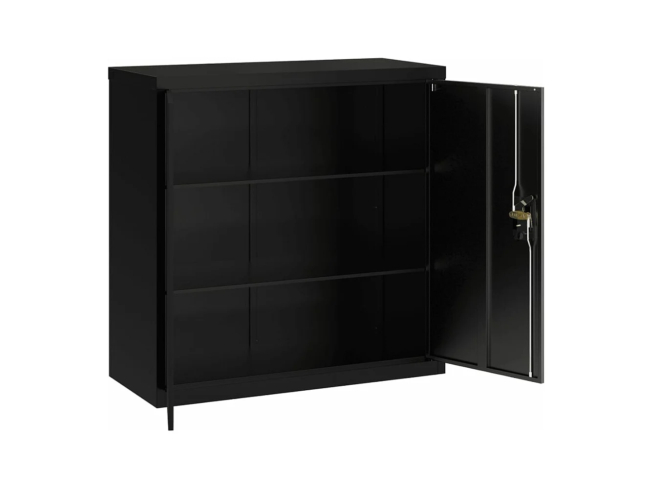 Armario archivador de acero negro 90x40x90 cm