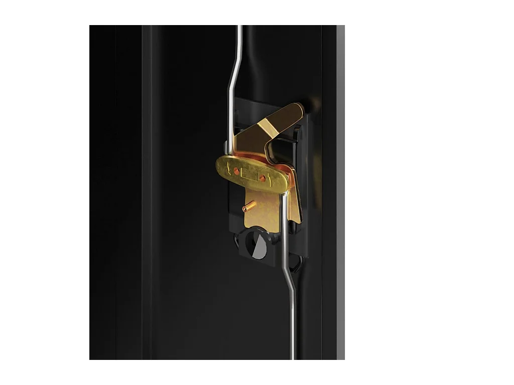 Armario archivador de acero negro 90x40x90 cm