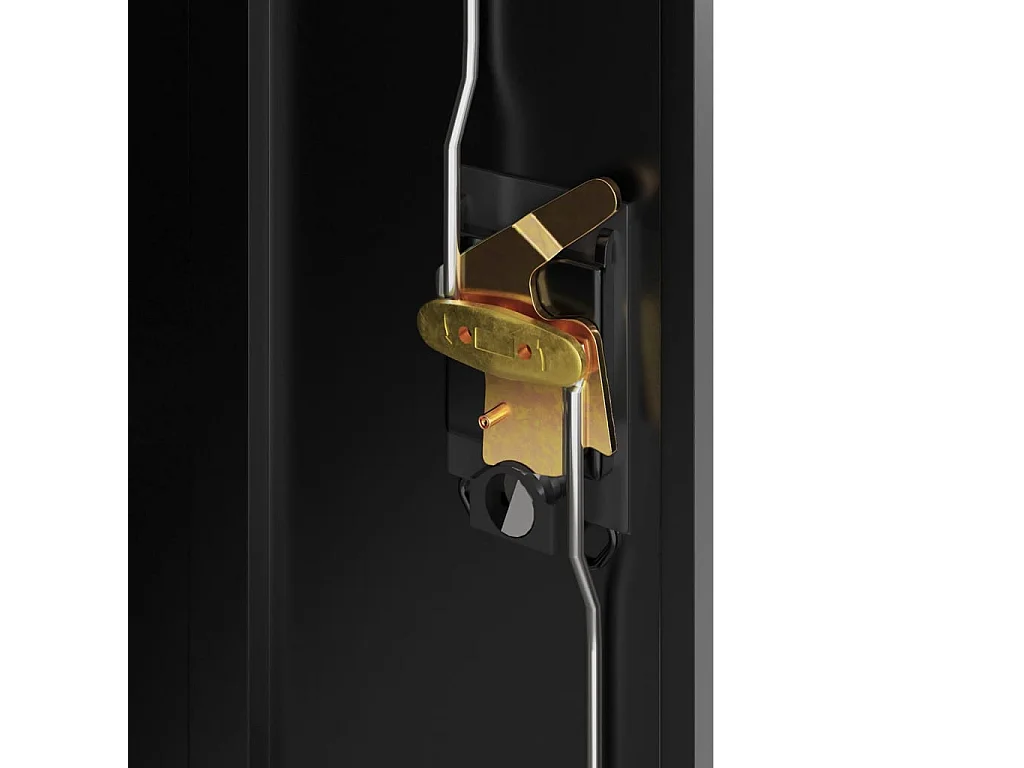 Aktenschrank Schwarz 90x40x90 cm Stahl