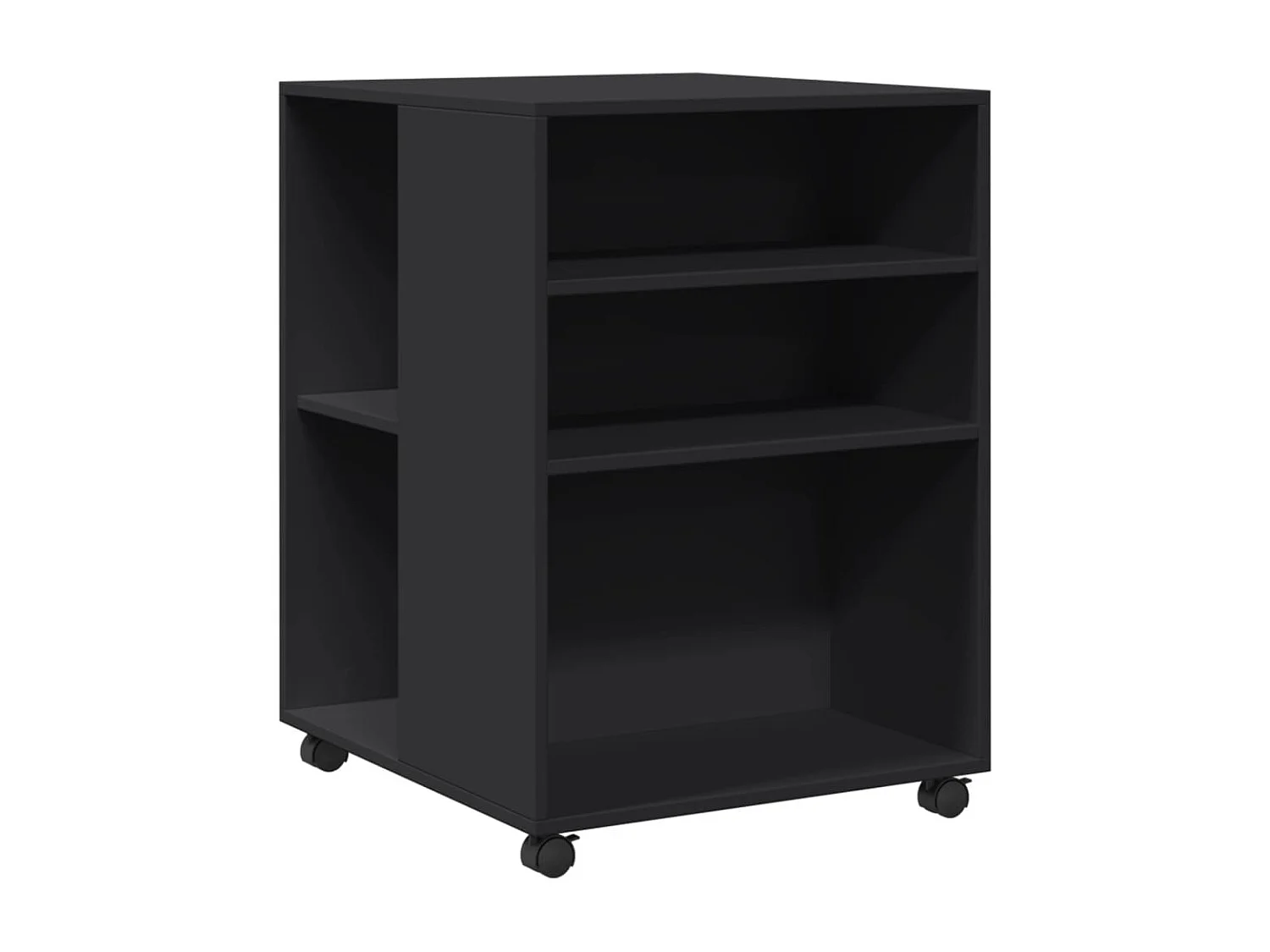 Mesa de apoio c/ rodas 55x60x78 cm derivados de madeira preto