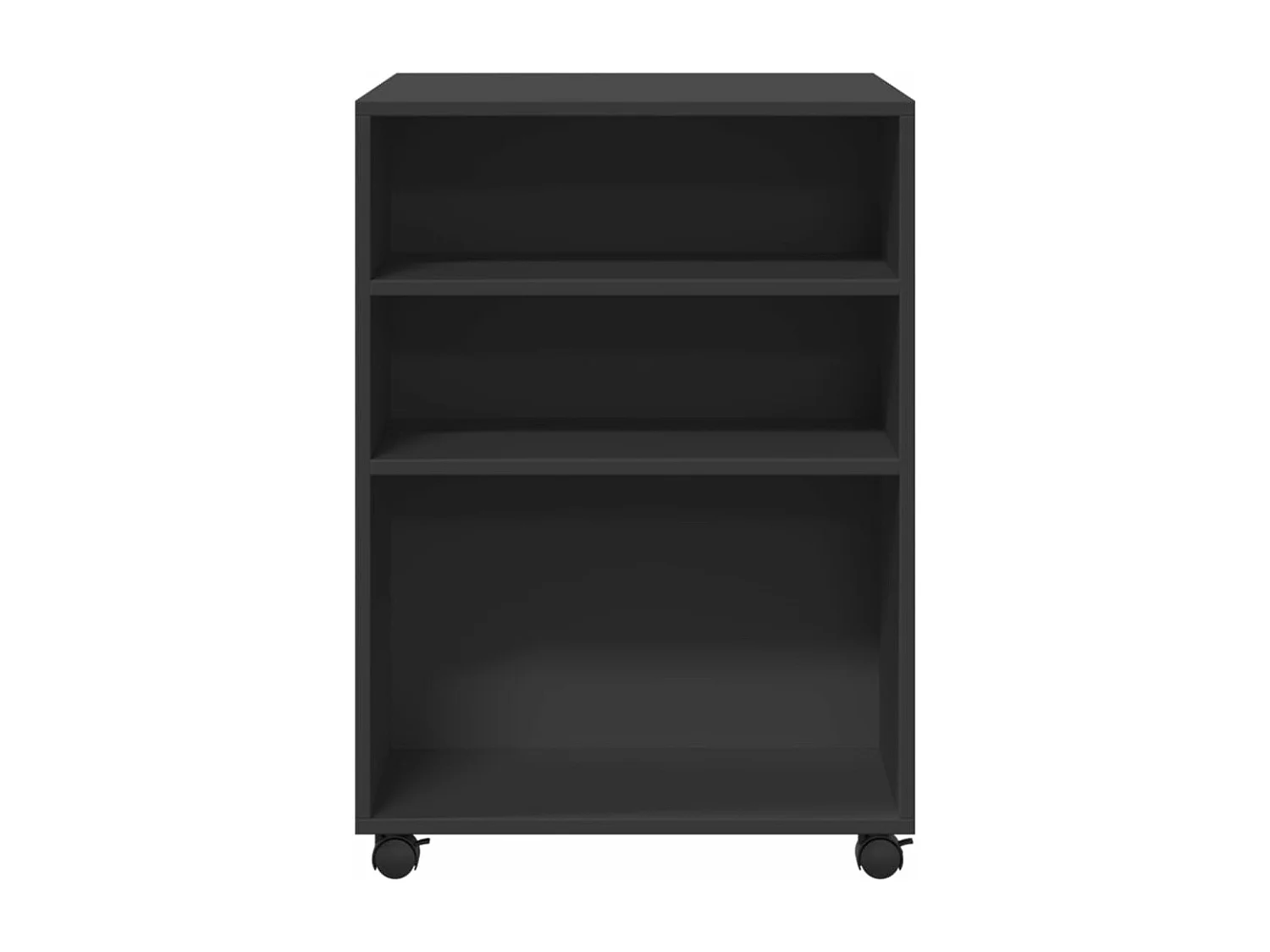 Mesa de apoio c/ rodas 55x60x78 cm derivados de madeira preto