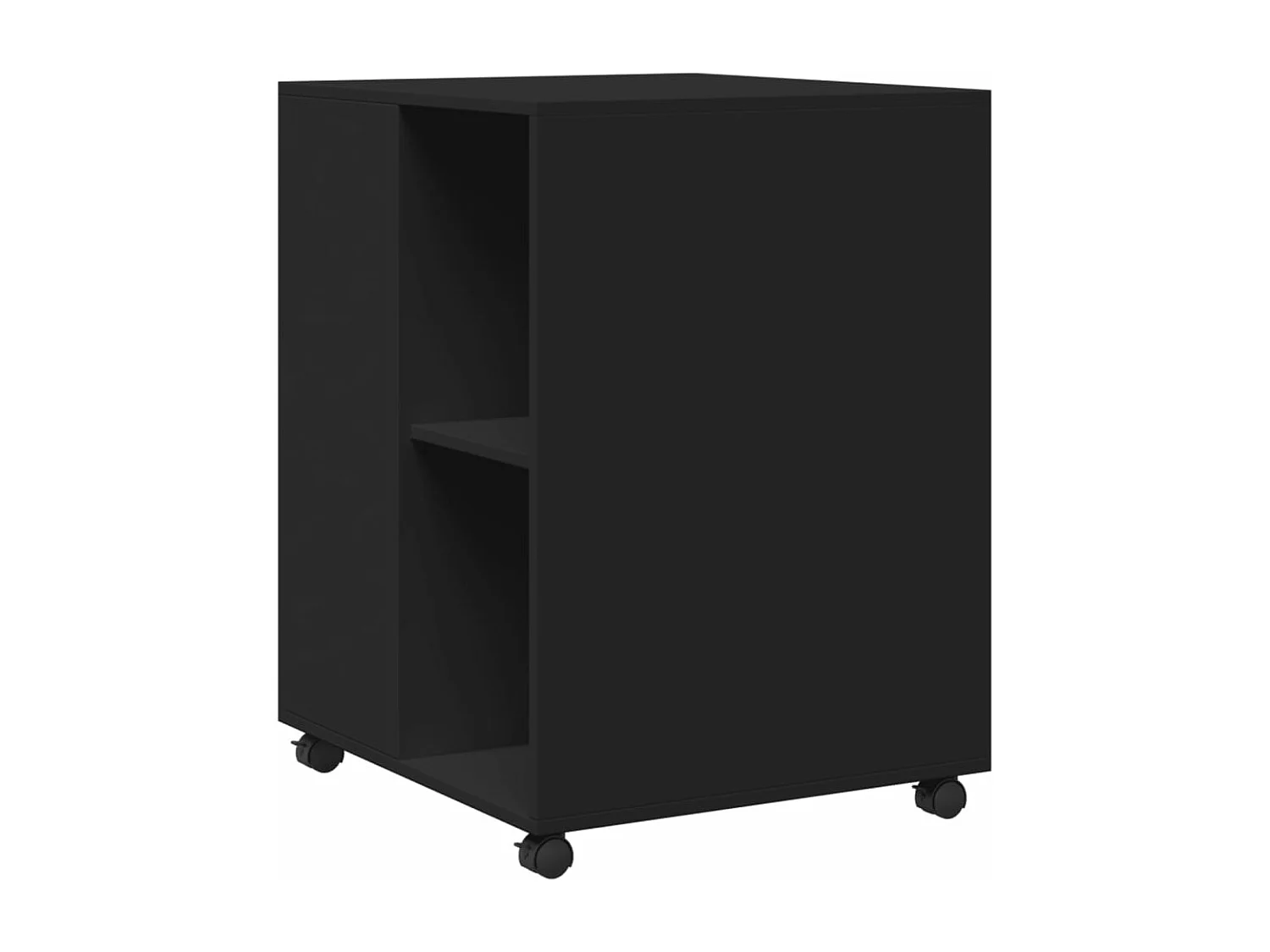 Mesa de apoio c/ rodas 55x60x78 cm derivados de madeira preto