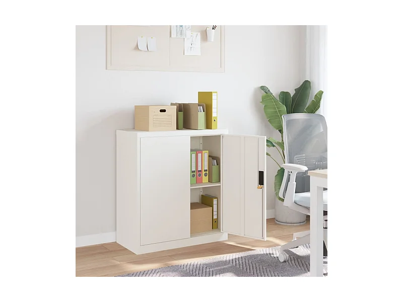 Aktenschrank Weiß 79x40x90 cm Stahl