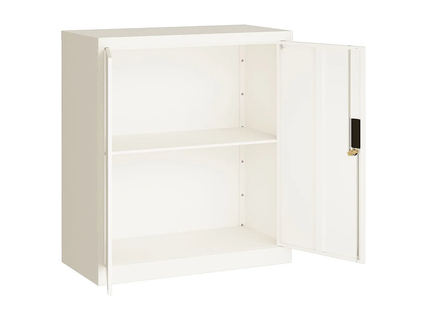 Archiefkast 79x40x90 cm staal wit