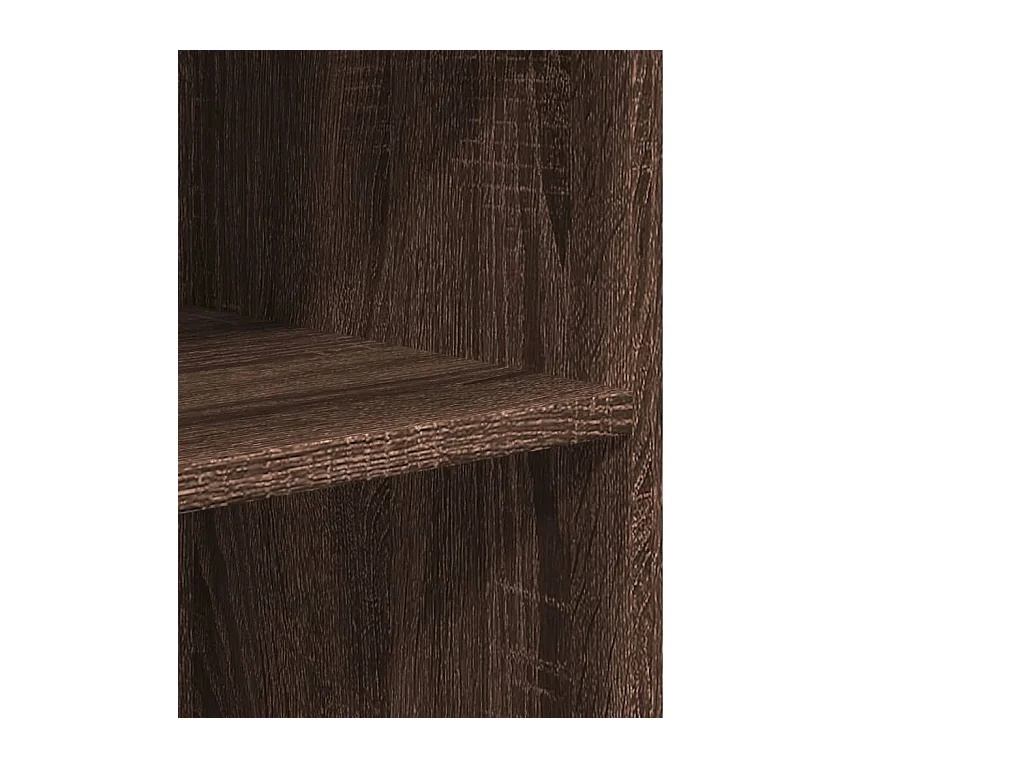 Table d'appoint avec roues chêne marron bois d'ingénierie