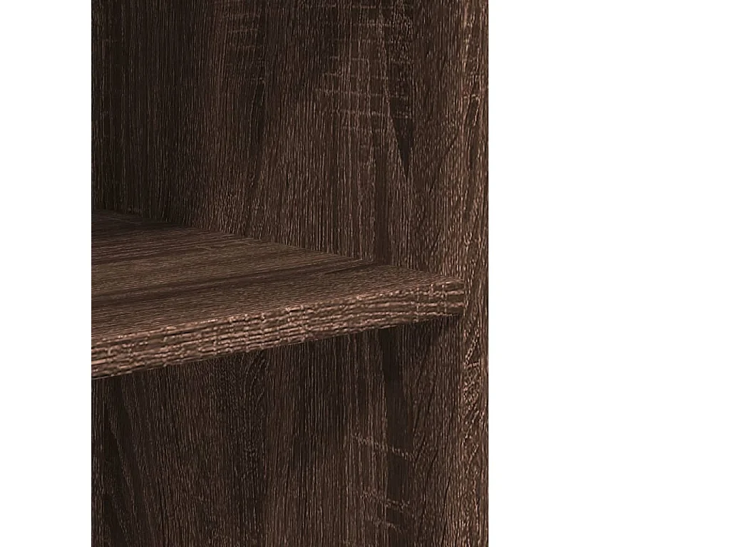 Table d'appoint avec roues chêne marron bois d'ingénierie