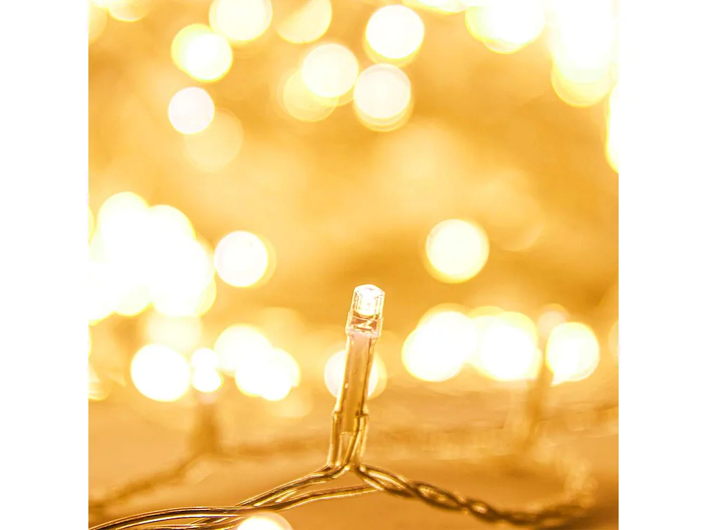 Guirlande LED avec 1000 LED Blanc chaud 100 m PVC