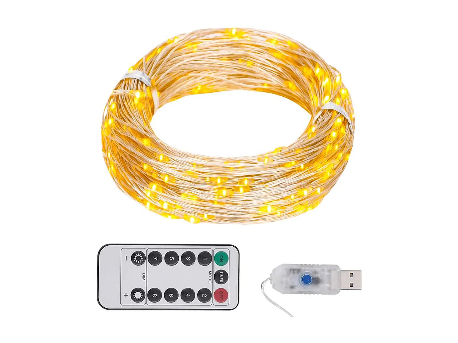 Guirlande LED avec 150 LED Blanc chaud 15 m