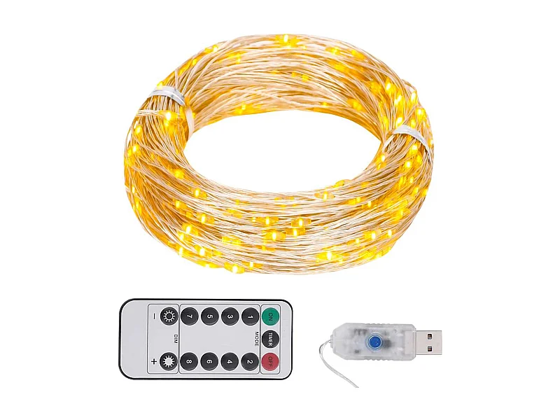 Guirlande LED avec 150 LED Blanc chaud 15 m