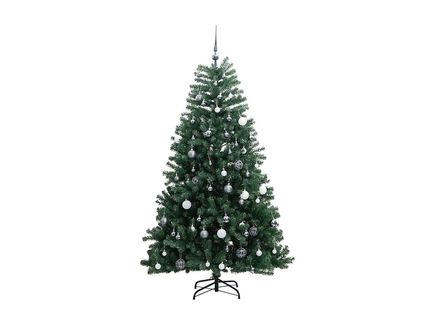 Sapin de Noël artificiel articulé 300 LED et boules 180 cm