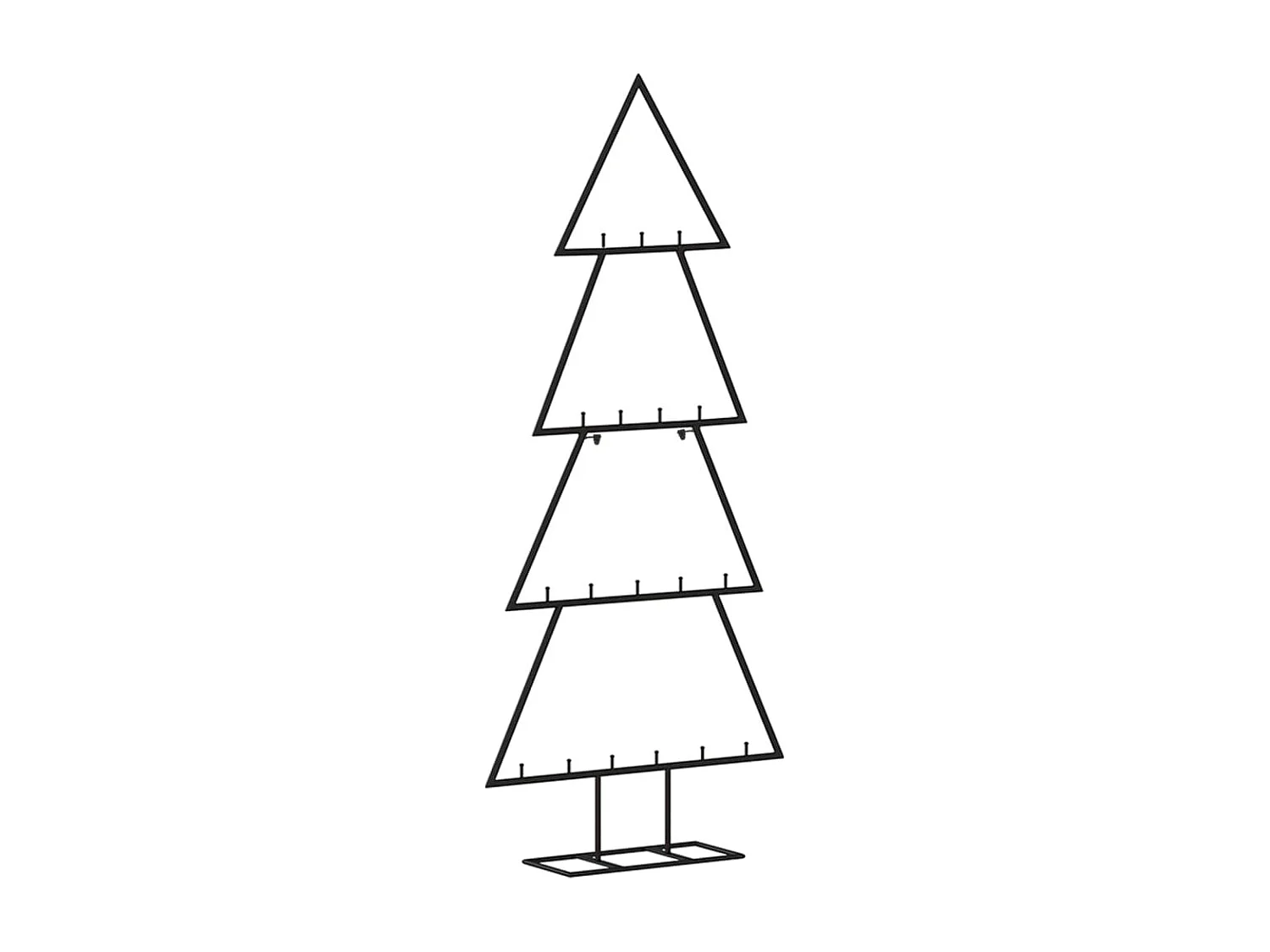 Kerstdecoratie kerstboom 90 cm metaal zwart