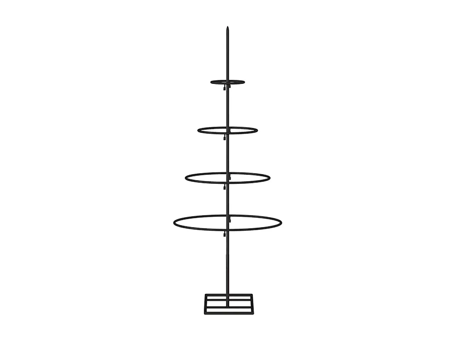 Arbre de Noël en métal pour décoration noir 60 cm