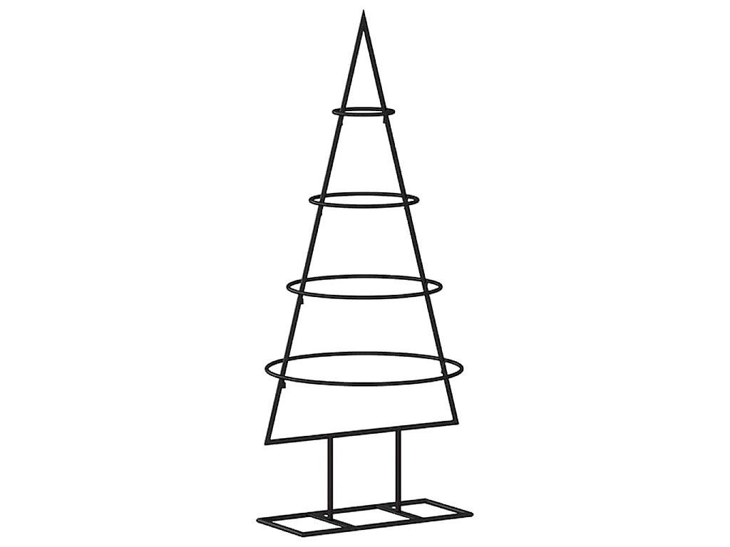 Kerstdecoratie kerstboom 60 cm metaal zwart