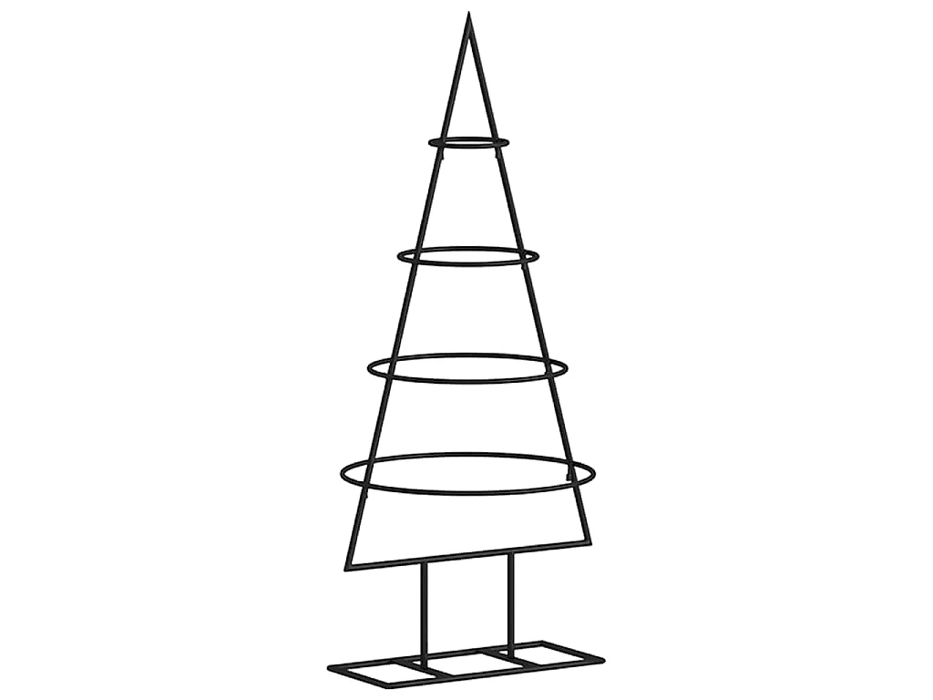 Kerstdecoratie kerstboom 60 cm metaal zwart