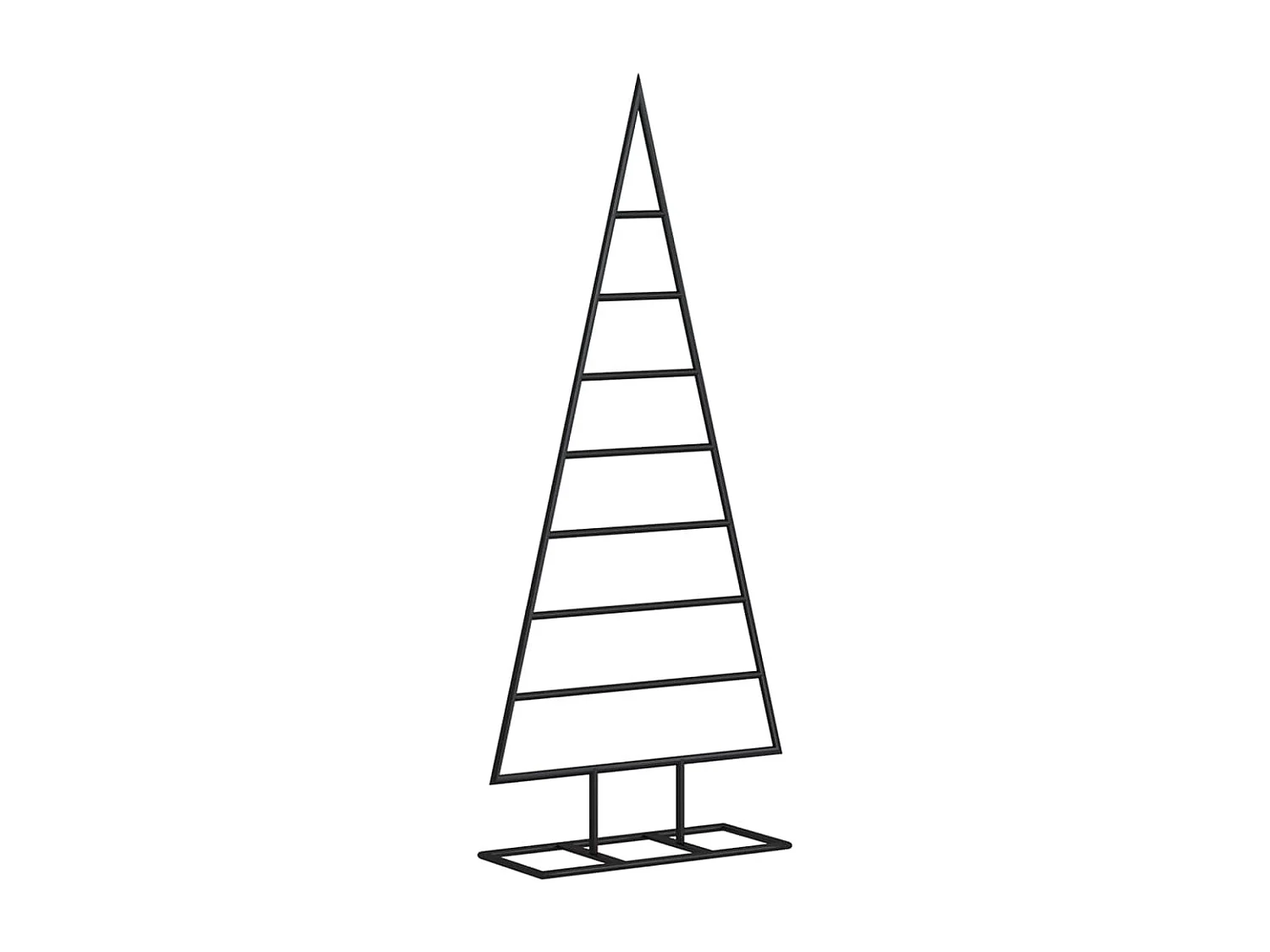 Metall-Weihnachtsbaum für Dekorationen Schwarz 125 cm