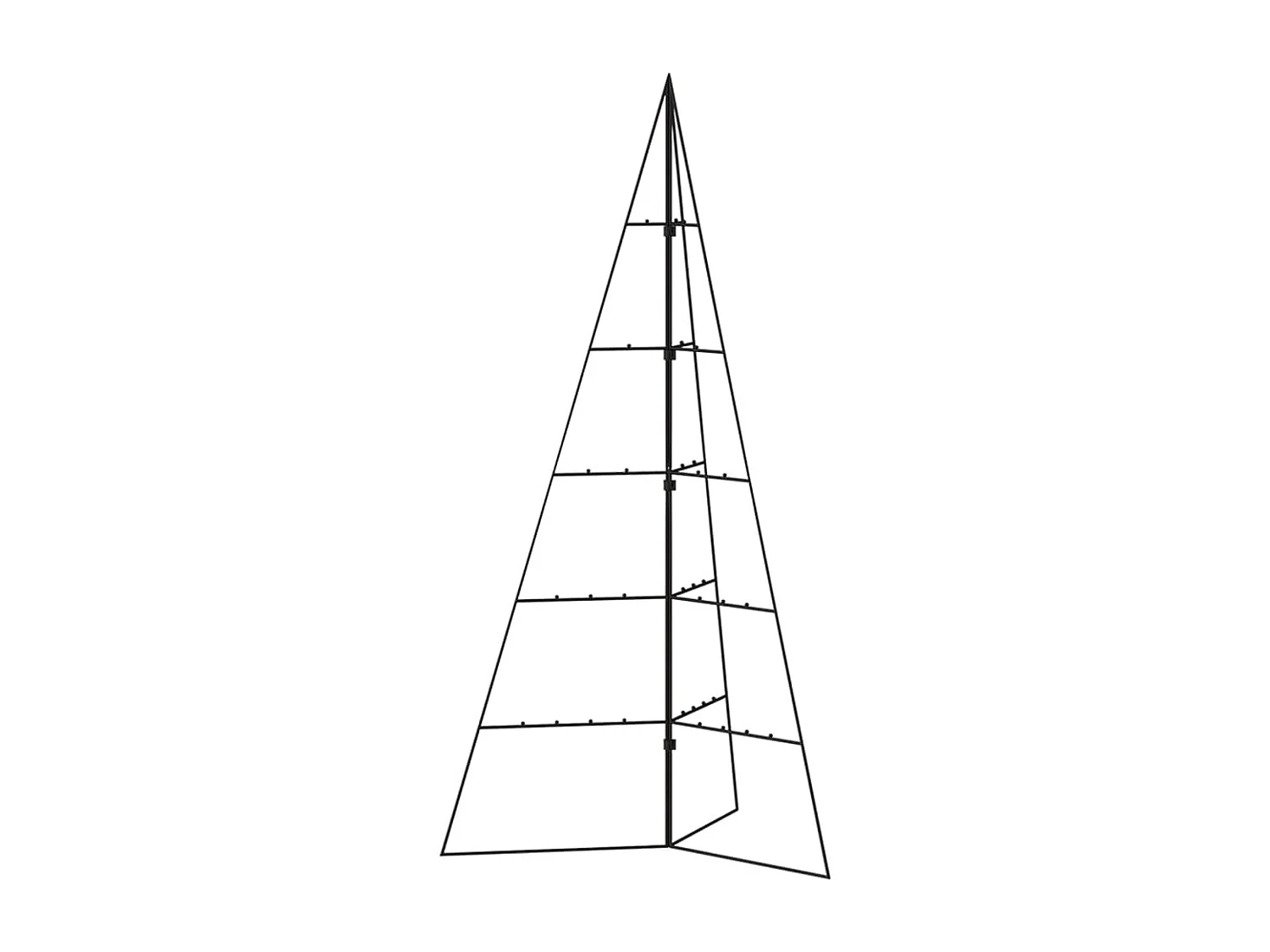 Arbre de Noël en métal pour décoration noir 100 cm