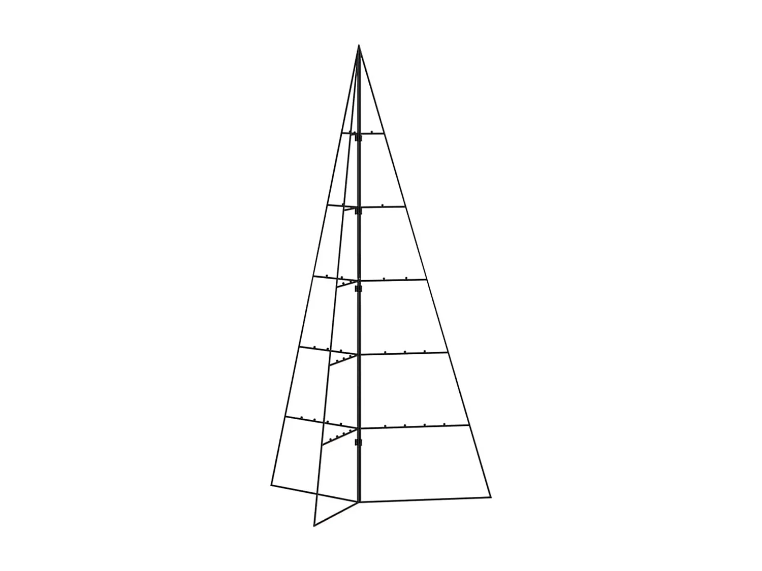 Arbre de Noël en métal pour décoration noir 100 cm