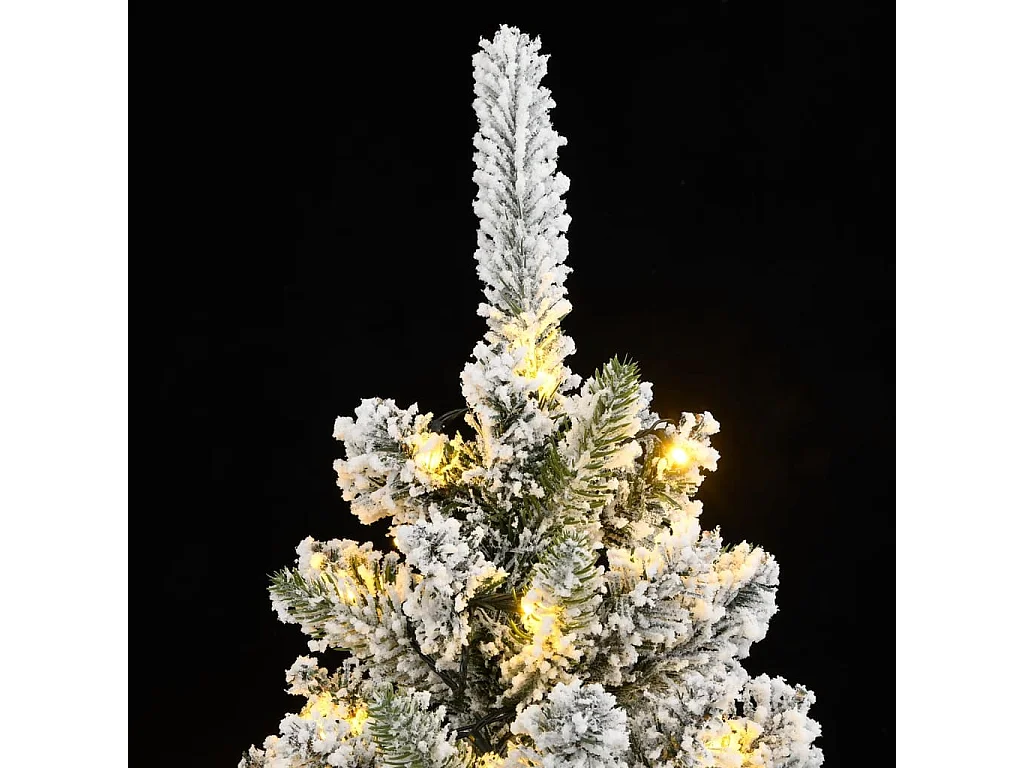 Albero di Natale Artificiale con 300 LED e Neve Floccata 240 cm