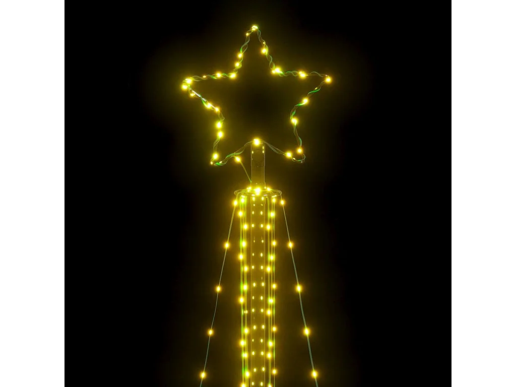 Albero di Natale a LED 483 LED Bianco Caldo 240 cm