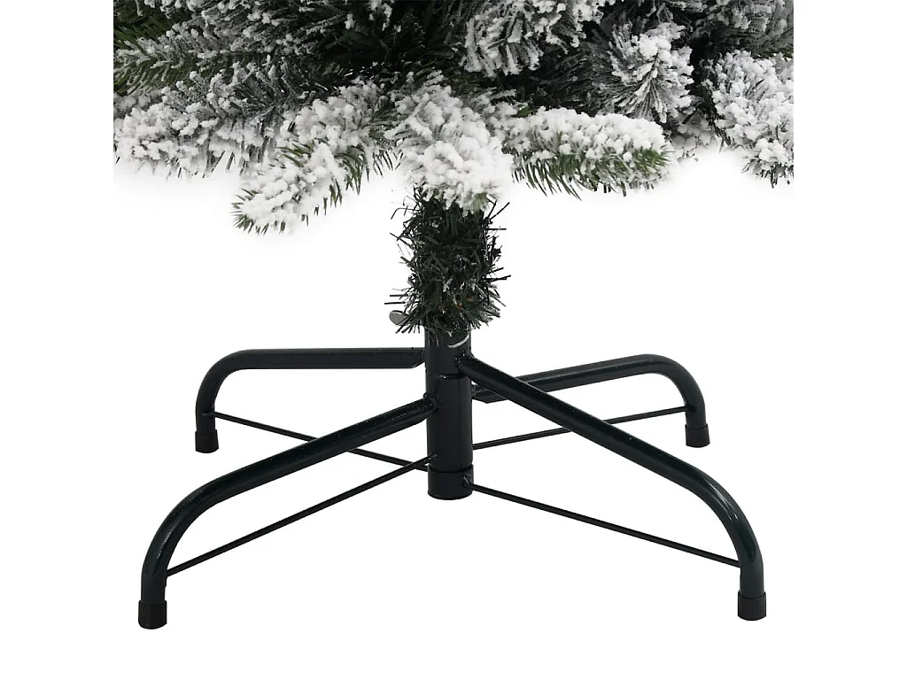 Árbol de Navidad artificial con 150 LEDs y nieve flocada 120 cm