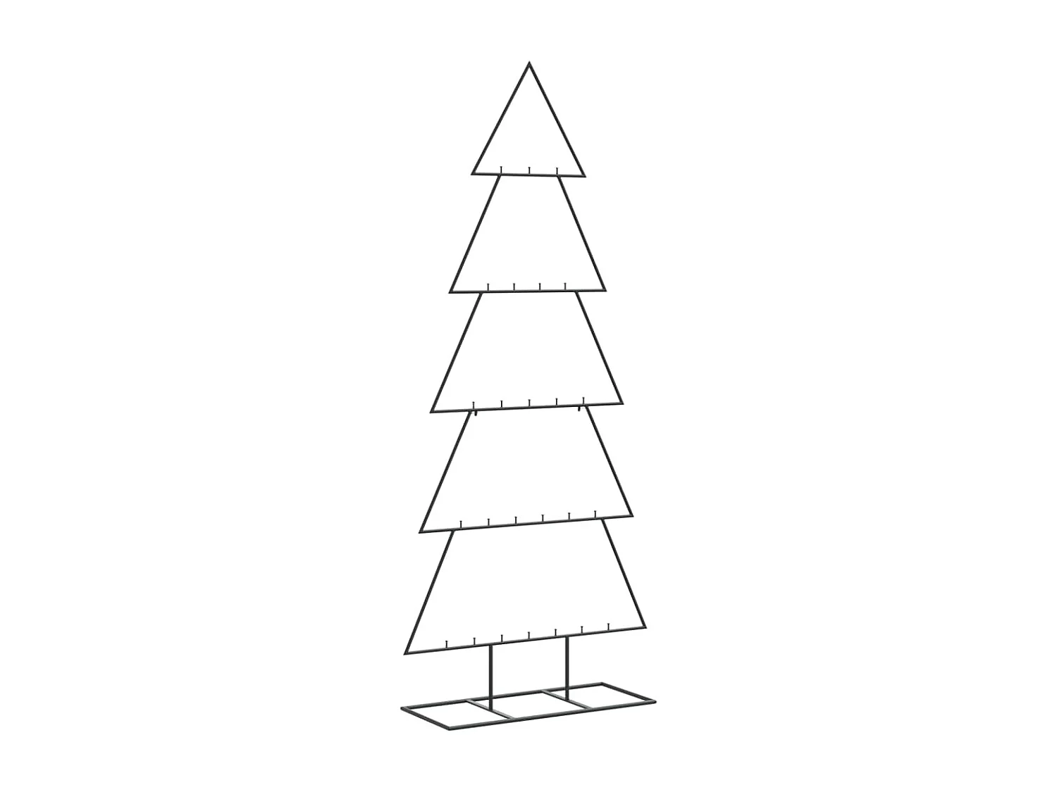 Metall-Weihnachtsbaum für Dekorationen Schwarz 150 cm