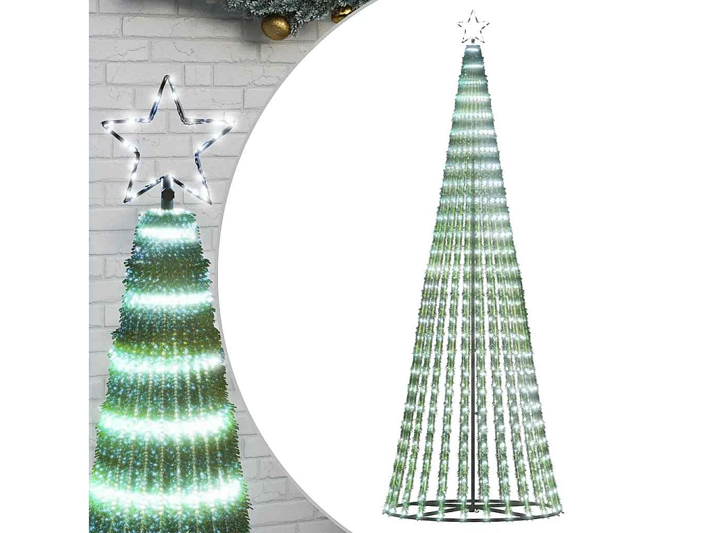 LED-kerstboom 475 LEDs koud wit 247 cm