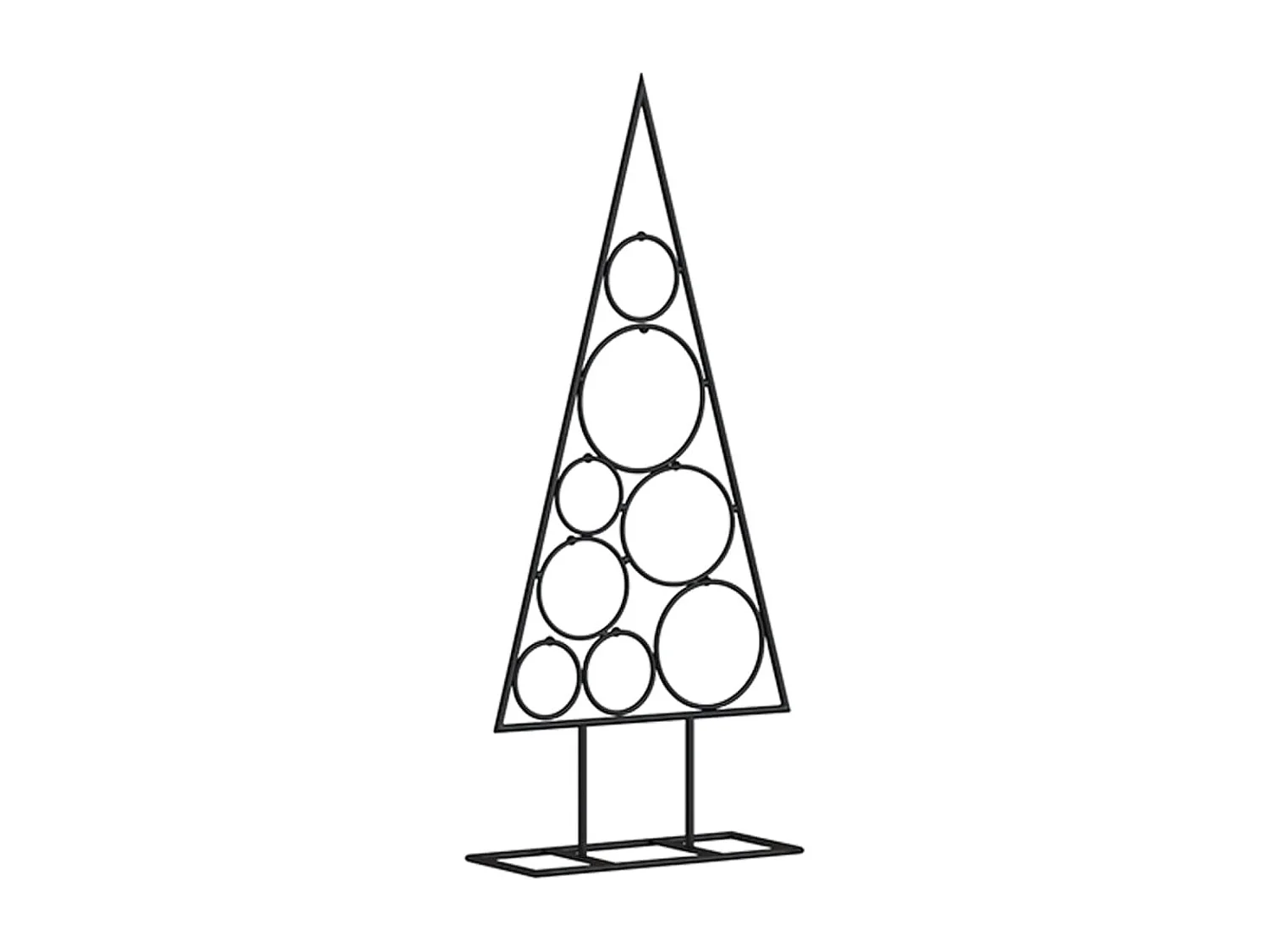 Metall-Weihnachtsbaum Deko Schwarz 60 cm
