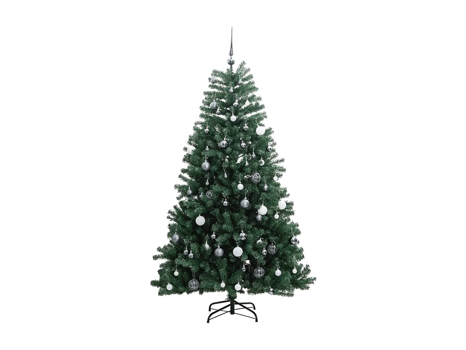 Albero Natale Incernierato con 300 LED e Palline 240 cm
