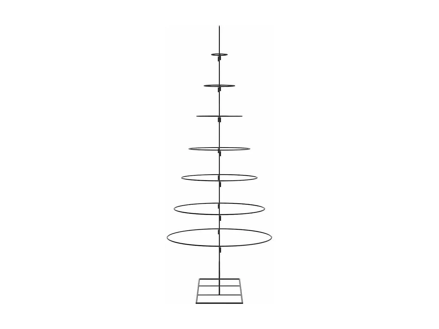 Metall-Weihnachtsbaum für Dekorationen Schwarz 180 cm