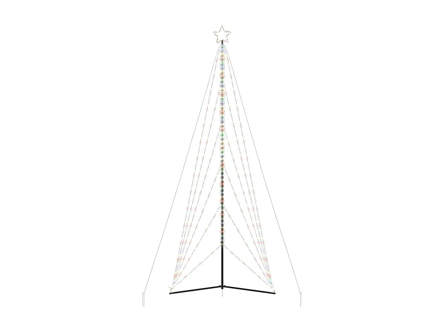 LED-kerstboom 861 LEDs kleurrijk 478 cm