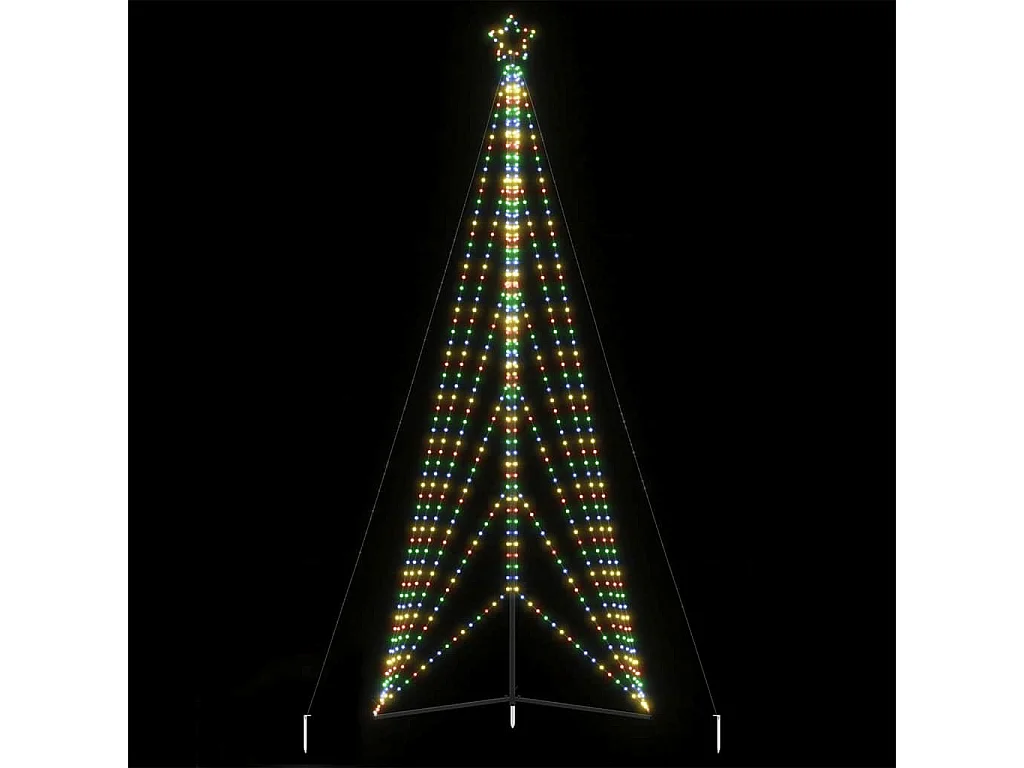 LED Árvore de Natal 861 LEDs Coloridos 478 cm