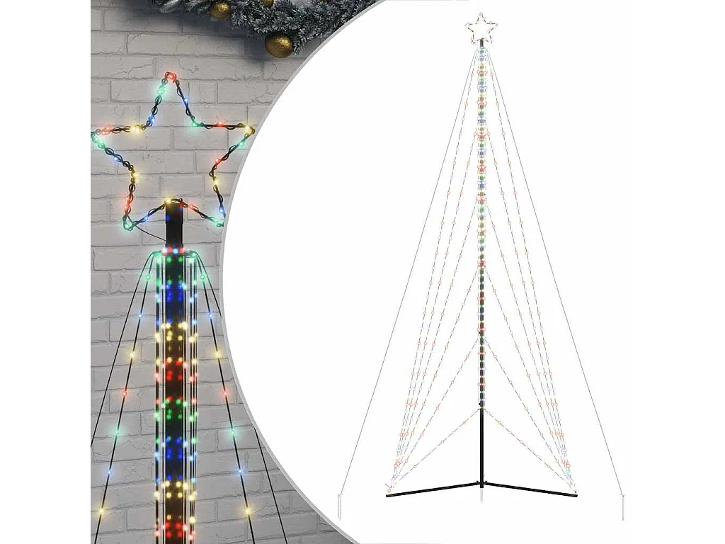 LED Árvore de Natal 861 LEDs Coloridos 478 cm