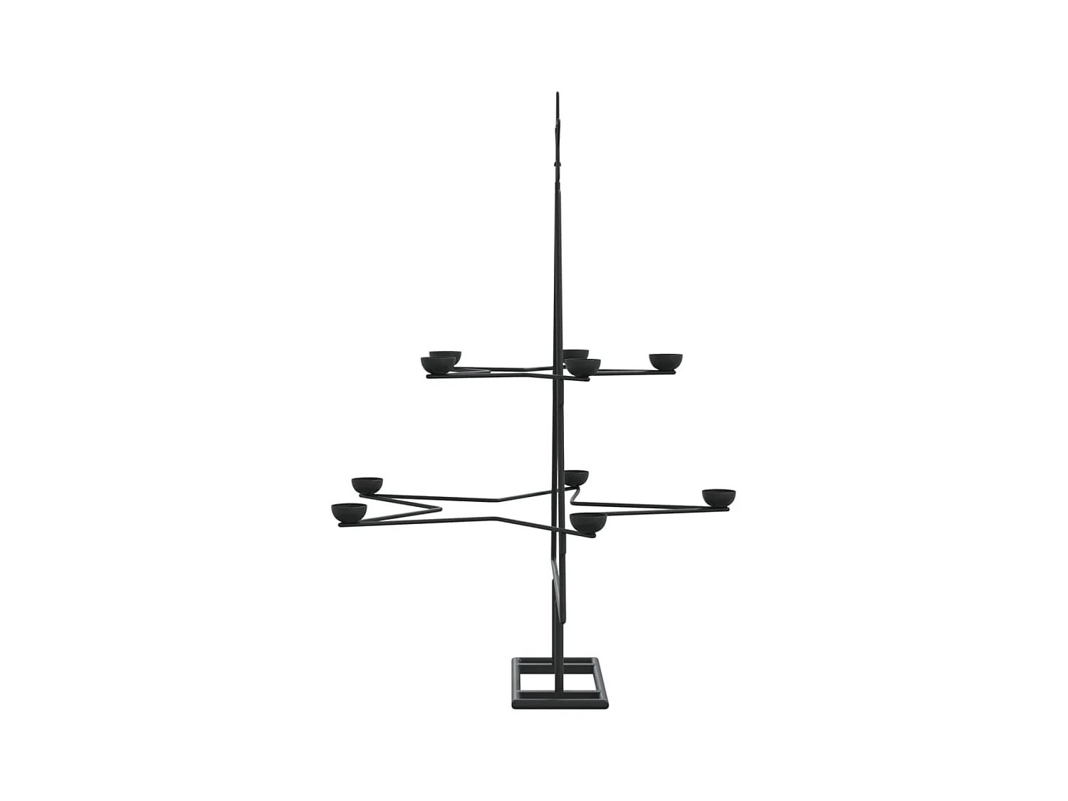 Arbre de Noël en métal pour décoration noir 75 cm