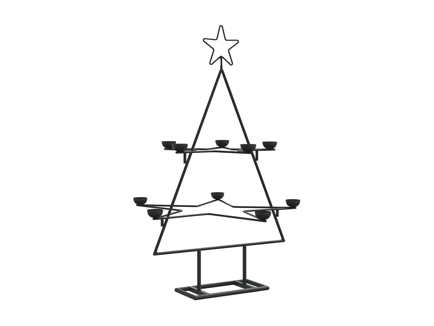 Metall-Weihnachtsbaum zum Dekorieren Schwarz 75 cm