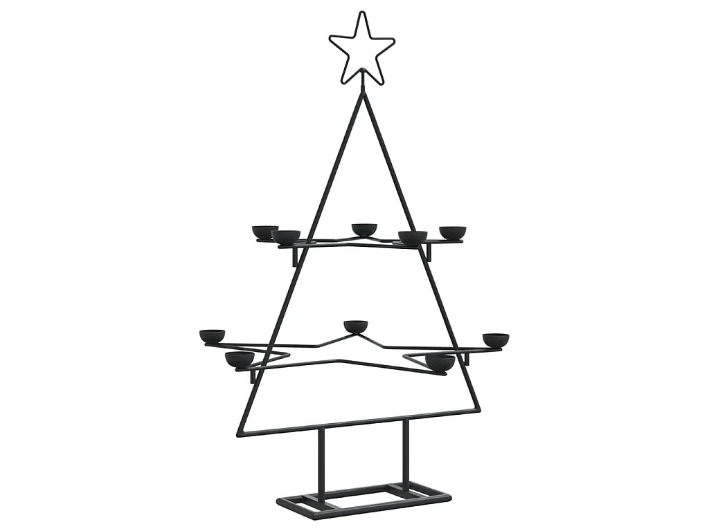 Árbol de Navidad para decoración metal negro 75 cm