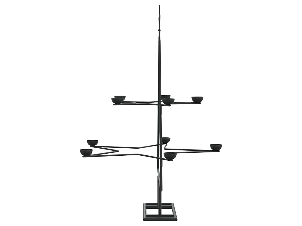 Árbol de Navidad para decoración metal negro 75 cm