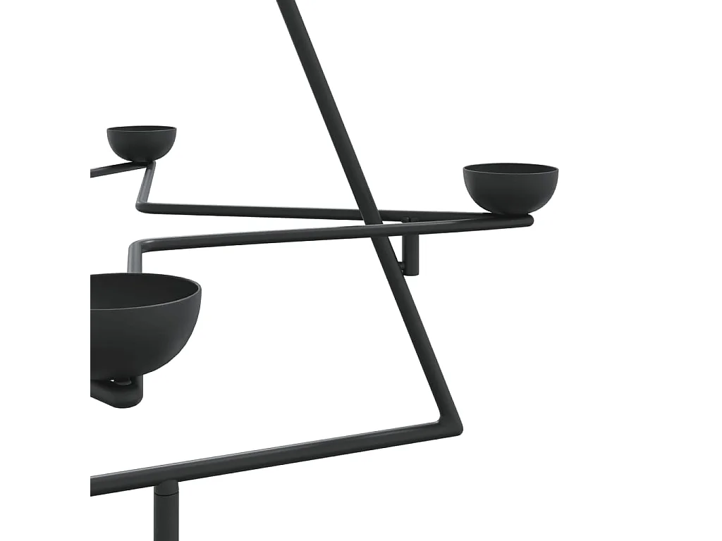 Árbol de Navidad para decoración metal negro 75 cm