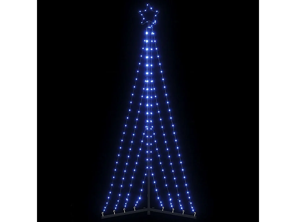 LED-kerstboom 339 LEDs 187 cm blauw