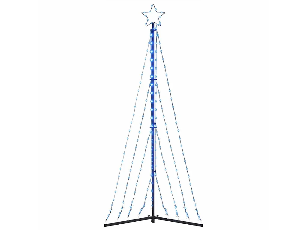 LED-kerstboom 339 LEDs 187 cm blauw