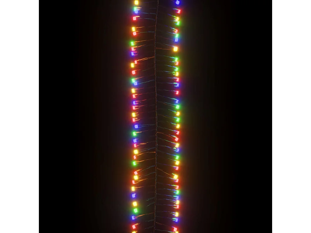 Cordão de luzes agrupadas 3000 luzes LED 23 m PVC multicolorido