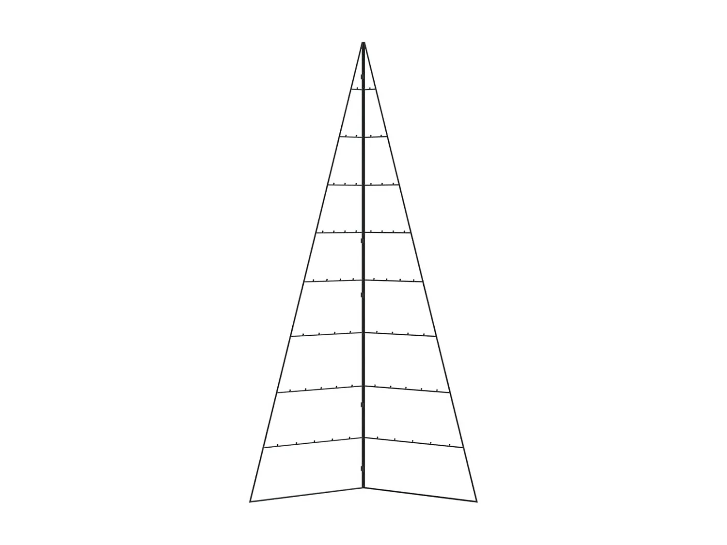 Arbre de Noël en métal pour décoration noir 210 cm