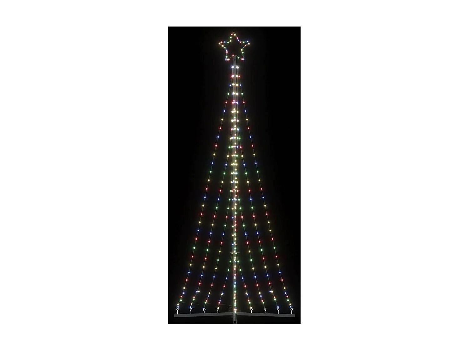 LED-kerstboom 447 LEDs kleurrijk 249 cm