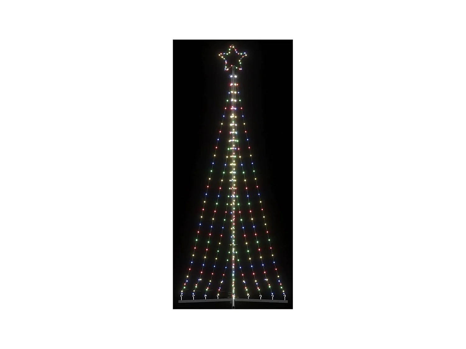 LED Weihnachtsbaum 447 LEDs Mehrfarbig 249 cm